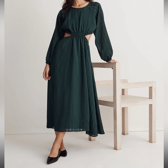 Madewell Dresses & Skirts - Madewell Long Sleeve Cutout Midi Dress